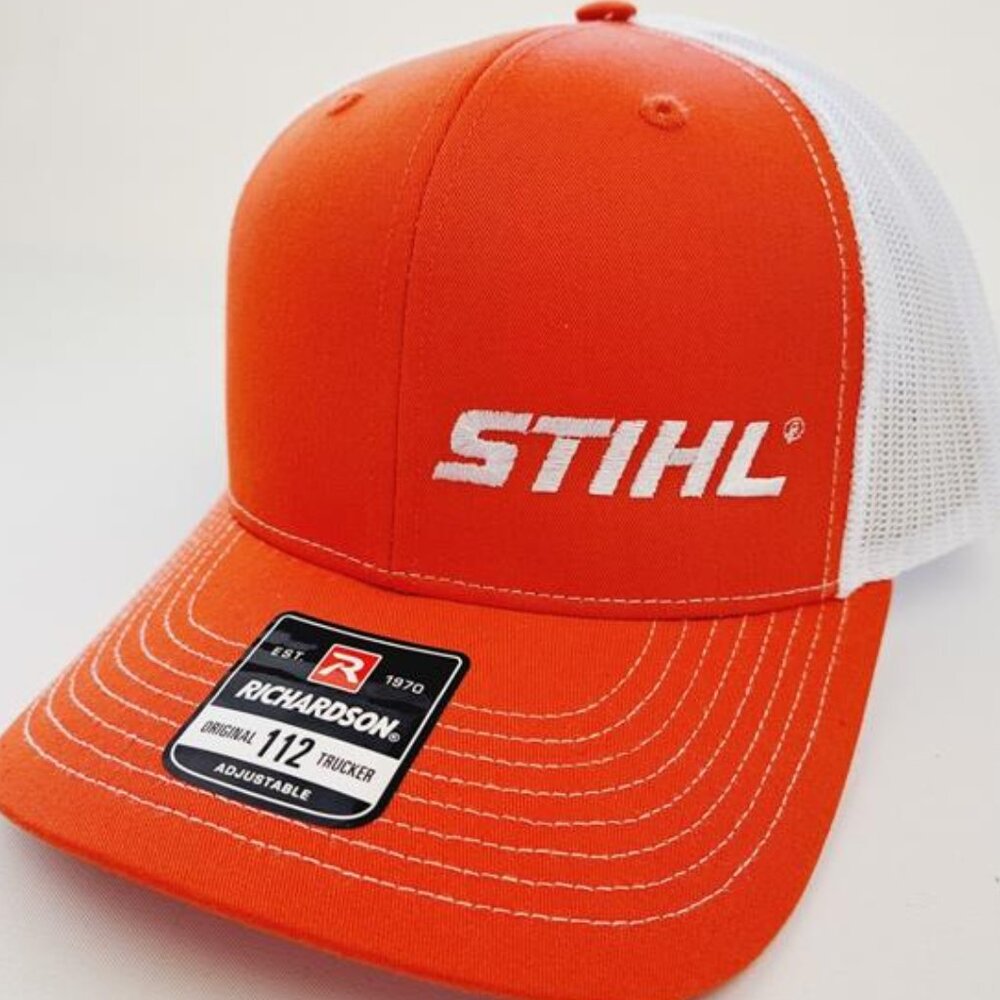 Official Merch Richardson 112 STIHL Chainsaws Mesh Snapback Embroidered Hat Cap